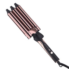 Rozamor 3 Barrel Curling Iron Hair Crimper, 1 inch Barrel Hair Curling Wand with 5 Temperature Settings, Long Lasting Hair Iron, Black