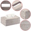 IGNPION Rattan Rectangular Tissue Cover Holder Decoration Tissue Organizer Box