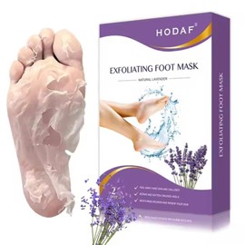 2 Pairs Foot Peel Mask for Hard Skin,Lavender Exfoliating Mask for Callus Remover Dead Dry Skin,Cracked Heel Treatment Socks, Plant Formula Moisturising Socks, Soft Foot Care