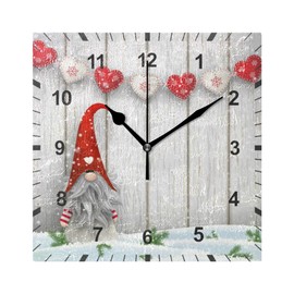 ISAOA Square Non Ticking Silent Wall Clock,Cat Cartoon Scratching Wall Clock Art Decor for the Dining Room, Living Room, Bedroom, Office,School (multi)