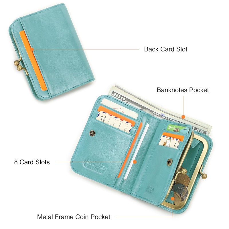 [Contact's serie] Full Grain Leather Bifold Wallet RFID Blocking 9