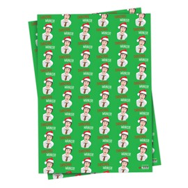 Brainbox Candy - 2 Sheets of Rude 'Christmas W*nker' Wrapping Paper - Jay Inbetweeners Cheeky Xmas Gift Wrap For Teenagers Him Her Men Women - Folded Quality Wrap