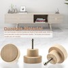 Wooden Drawer Knobs Cabinet Round Flat 12PCS Wooden Drawer Handles