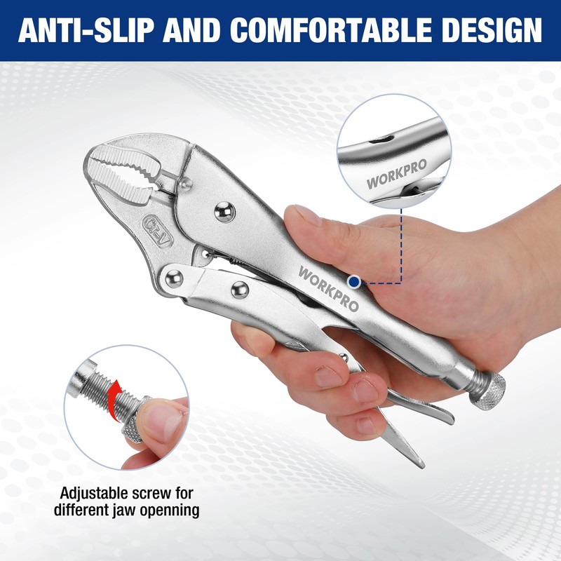 WORKPRO 5-Piece Locking Pliers Set, Pliers Tool Set, Vice Grips