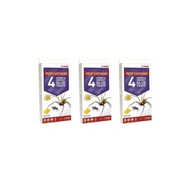 J T Eaton 844 Pest Catchers Large Spider and Cricket Size Attractant Scented Glue Trap, 12 Traps