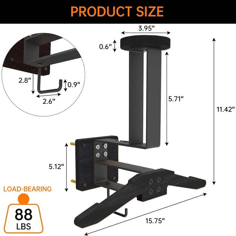 WLSANX Tactical Gear Wall Mount, Motorcycle Helmet Holder Stand Jacket