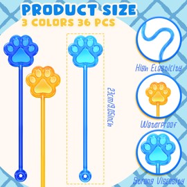 JellyArch 36 Pcs Blue Dog Sticky Hands Cartoon Dog Paw Party Favors Stretchy Sticky Hand Toy Kids Classroom Rewards Carnival Prizes Toy Goodie Bag Stuffers Fillers Birthday Party Supplies