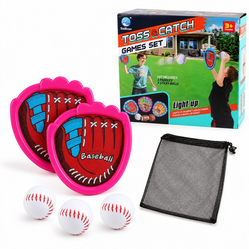 Kids Velcro Paddle Ball Set for Outdoor Play – Sticky