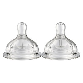 Oberni Teat for Baby Bottles with Flow Rate 4, Fast Flow Teats for Babies from 12+ Months, BPA-Free, Pack of 2