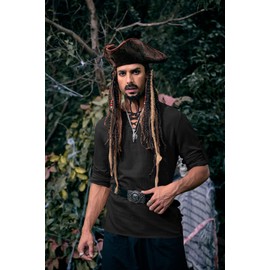 Bbalizko Mens Pirate Shirts Renaissance Viking Steampunk Medieval Lace up Long Sleeve Gothic Celtic Hippie Victorian Costume Black