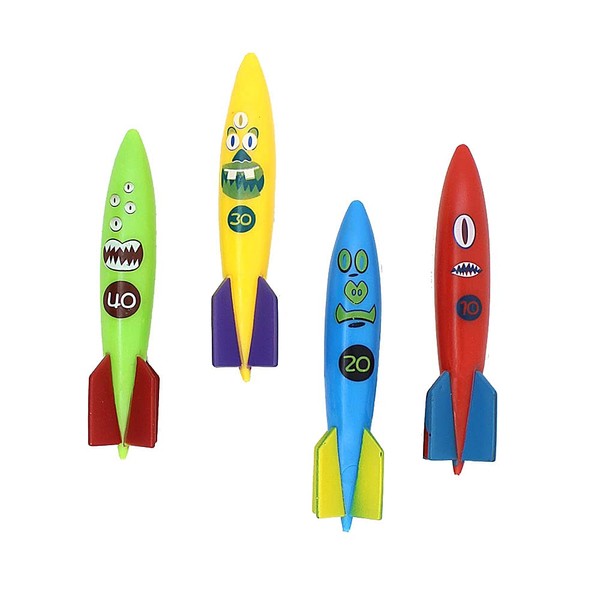 ZHFUYS Diving Pool Toy Underwater Swimming Throwing Diving Torpedo Shark,4