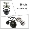 Kitchen Sink Drain Strainer Assembly Stainless Steel Sink Basket Strainer