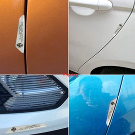 HINSCR Car Door Handle Scratch Protector Resident E vil Umbrella Corporation Universal Waterproof Anti-Scratch Car Door Rear View Mirror Protector Accessories Stripe Stickers(Style J-White- 4pcs)