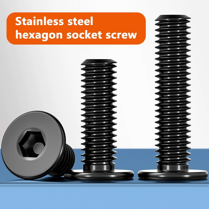 SHUNCHG 20 Pieces M6 x 20 Screws, Flat Head Screws