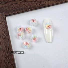 Bling Bling Gradient Rose Parts 3 Types 10 Pieces, Flower Rose S / 블링블링 그라데이션 장미파츠 3종 10개입, 플라워장미 S