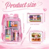 SilTriangle 3 Pcs Initial Clear Backpack with Lunch Bag Pencil