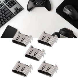 BONKZEBU Set of 5 High Definition Port Interface Connectors for 4 1000, Aluminium Alloy, Silver, Compact, Lightweight, Port with Port