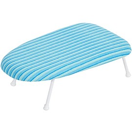 STORAGE MANIAC Tabletop Ironing Board with Folding Legs, Extra Wide Countertop Ironing Board with Cotton Cover, Portable Mini Ironing Board for Sewing, Craft Room, Household, Dorm, Blue