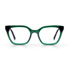 eyebobs - Overlook | Premium Women's Reading Glasses | Cat-Eye Frames for Average Faces, Midnight Green, 3.00