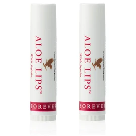 Aloe Lips Aloe Vera Lip Balm Set of 2 with 28% Pure Aloe Vera Gel Forever Living FLP Original