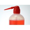 Wash Bottle, HDPE Plastic, Transparent White, 500 ml, Red Cap,