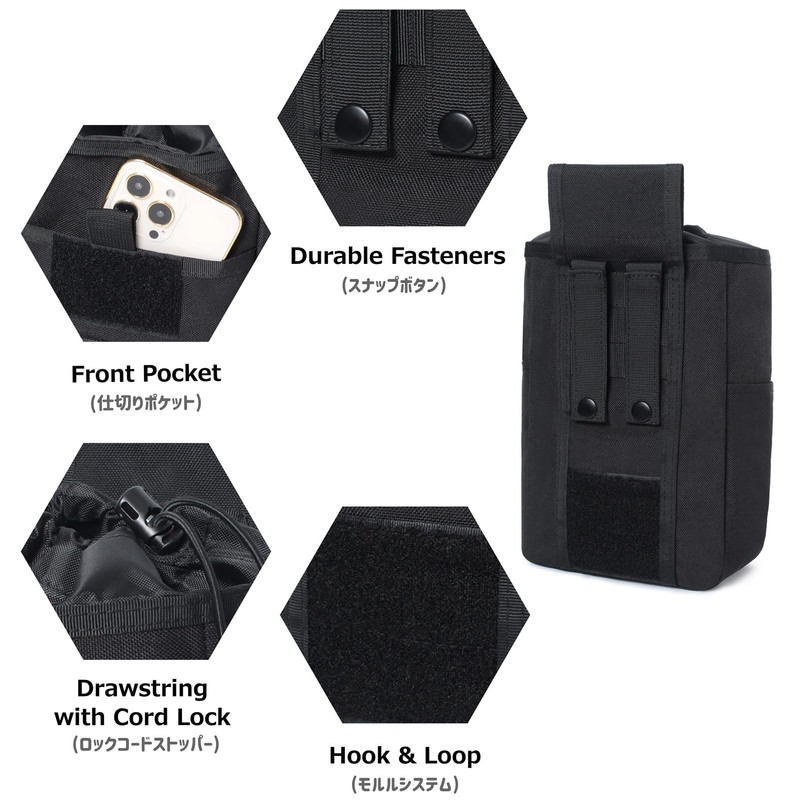 Azarxis Molle Dump Pouch Drawstring Magazine Utility Pouch Folding Dump