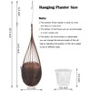 Hanging Orchid Planter Plant Pot: 5 Packs Bamboo Flower Basket