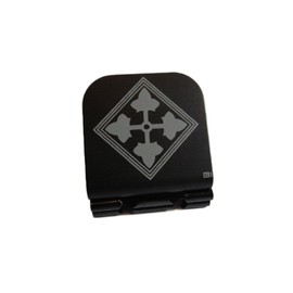 4th Infantry Division Patch Laser Etched Hat Clip Black