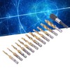 13Pcs/Set Combination Drill Tap High Speed Steel Titanium Plated Hex