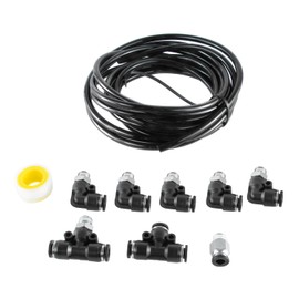 RADREPLA Push Lock Vacuum Fitting Kit Turbo Wastegate & Solenoid for Turbo Vehicles, Black
