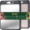 GUANCI Cutting Board for Kitchen Double Sided 304 Stainless Steel