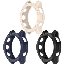 3Pack Watch Cover Compatible with Garmin Fenix 7 Pro Sapphire Solar/epix Pro (Gen 2) 47mm Smartwatch Protector Protective Case - Not Fit for Fenix 7X/7S (Black+Blue+Starlight)