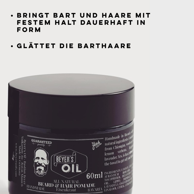 Beyer's Oil Beard & Hair Pomade Verbena 60 ml -