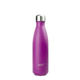 WD Lifestyle Stainless Steel Water Bottle -17 Fl Oz - Double Wall Vacuum Insulated Containers - Keeps Drinks Cold for 24 Hours and Hot for 12 - Leak Proof - BPA Free (Fuchsia)