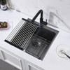 18 Black Drop In Kitchen Bar Sink, ZDHHT 18 x