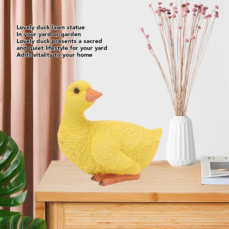 Duck Ornament Resin Weather Resistant Cute Vivid Expression Duck Statues