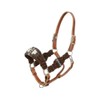 Tough 1 Wool String Leather Halter Brown/Grey/CRM
