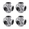 5 Way Cross Fitting 4 Pieces Malleable Iron Threaded Pipe