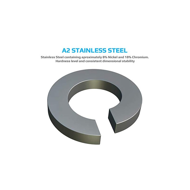 M16 Spring Washers, Stainless Steel Washers, Split Ring, Lock Washer,
