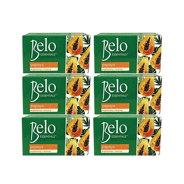 Belo ESSENTIALS Papaya Soap 65g x 6 Pack