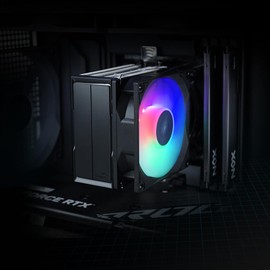 SAMA X20 Single-Tower CPU Air Cooler 2 Copper Heat Pipes, 90mm PWM Fans, for AMD:AM4 AM5/Intel LGA 1700/1150/1151/1200/1851