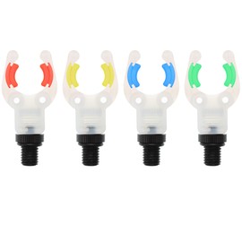 OKVGO 4pcs Carp Fishing Rod Butt Rests Gripper with Magic Magnet Clips for Pod and Bank Stick Holder New Model (White Clear (Luminous))