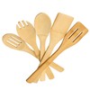 RAVI Kitchen Utensils, Bamboo Wood Kitchen Utensils Set, Five Spoon