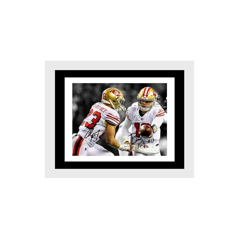 Generic Framed Brock Purdy and Christian McCaffrey - Championship Backfield