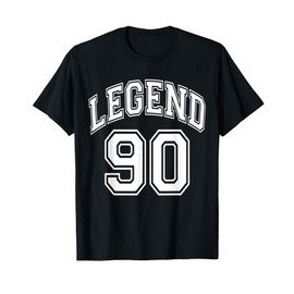 Legend 90 Number Varsity Team - 90th Birthday & 90 Years Old T-Shirt