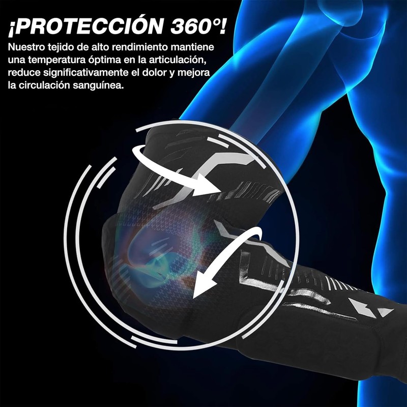 2 Piezas Coderas Deportivas para Hombre y Mujer, L