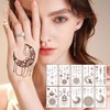 20 Sheets Brown Red Temporary Tattoo Sticker, Lace Temporary Tattoos