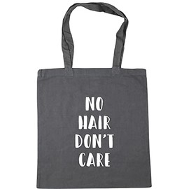 Hippowarehouse No Hair Don't Care Tote Shopping Gym Beach Bag 42cm x38cm, 10 litres