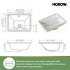 HOROW Undermount Bathroom Sink, 23.6" x 15.5" Rectangle Bathroom Sink