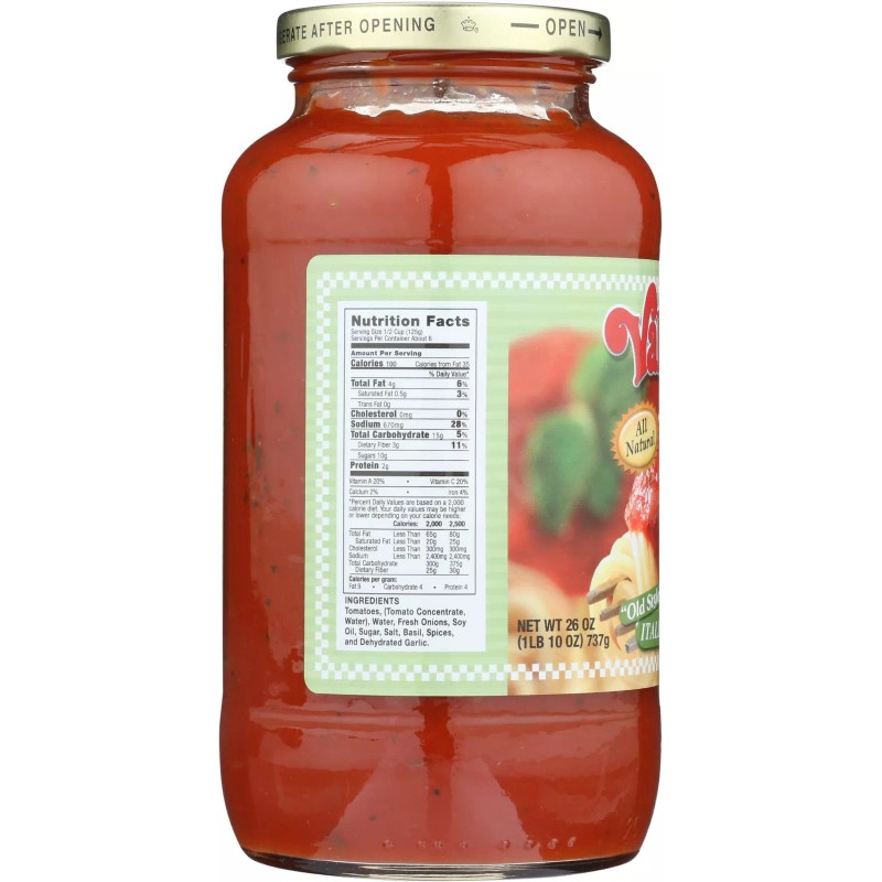 Generic Valentino's "Old Style" Italian Sweet Basil Pasta Sauce, 26